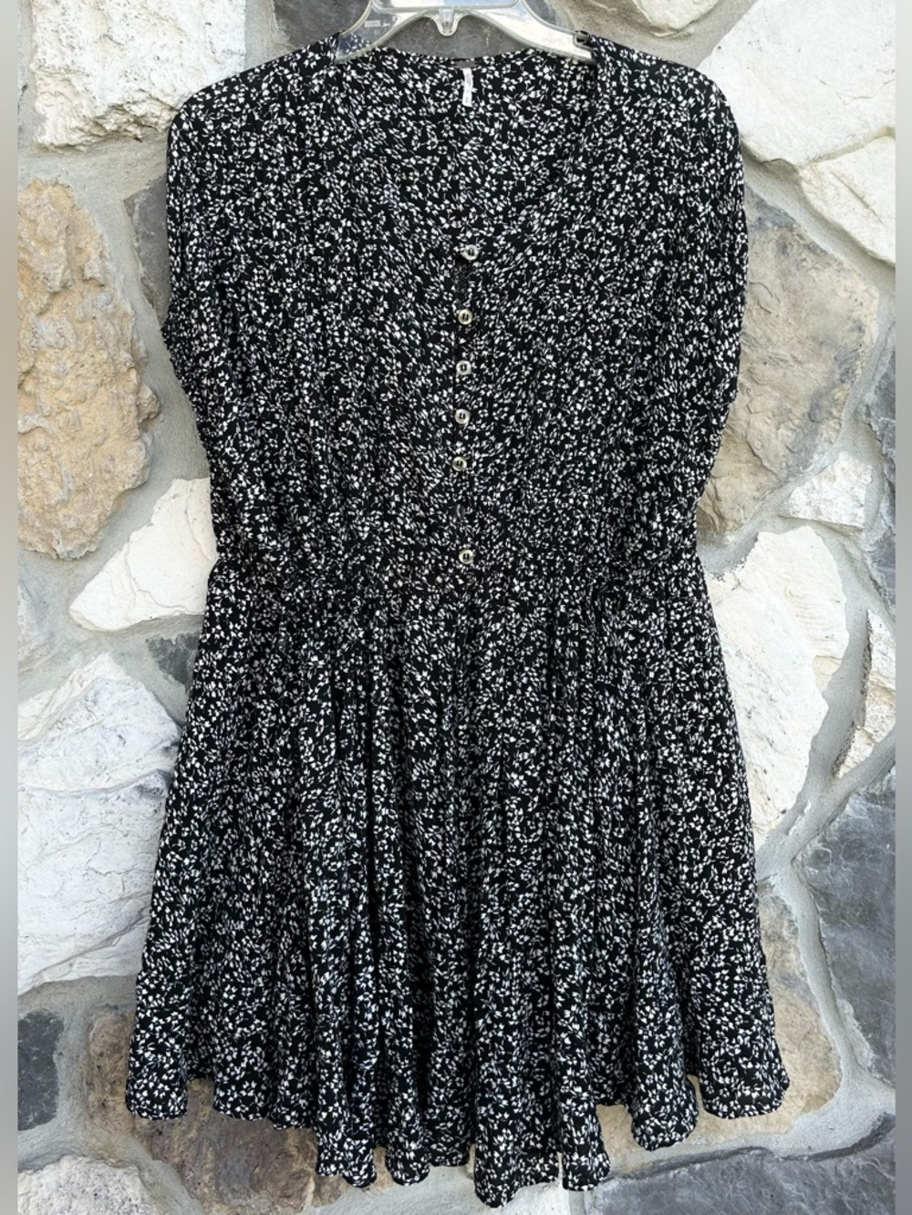 Free People Mini Dress Size S Ditsy Floral Boho Chic Feminine Flowy Babydoll